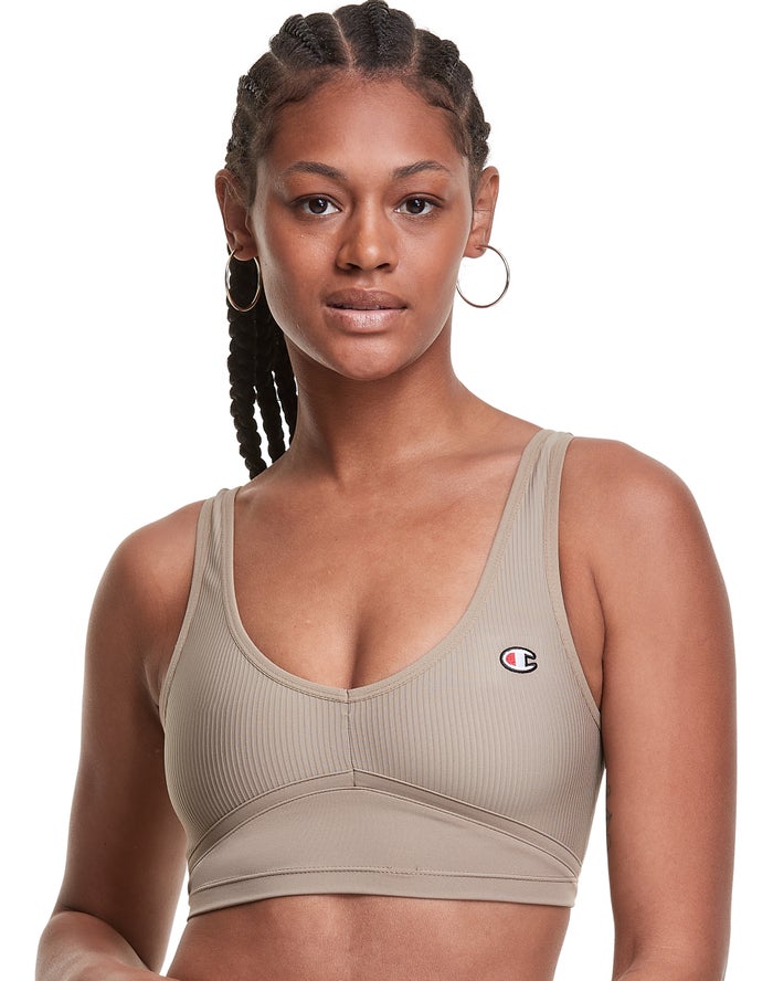 Camiseta Sin Manga Champion Mujer - Ribbed Cropped ( Verde Oliva ) 5476123-EW